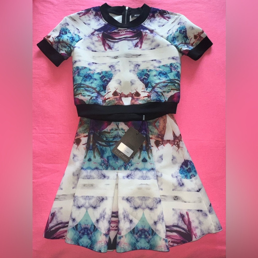 Missguided, 2 piece skirt set, multicolored, size 4